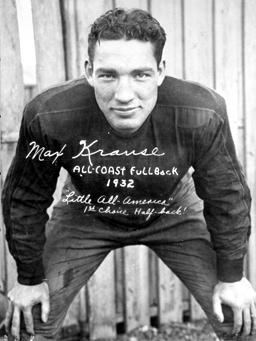 Max Krause, seen here at Notre Dame, was a running back for the Redskins from 1937 to 1940.[35]