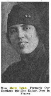 Egan in uniform, 1918 Merle Egan 1918.png