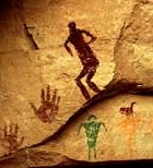 Pintura rupestre anasazi en Utah