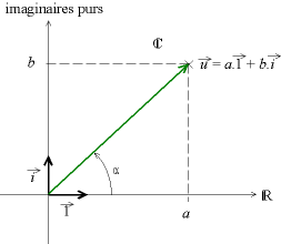 Représentation du plan complexe avec les notations non standard introduites