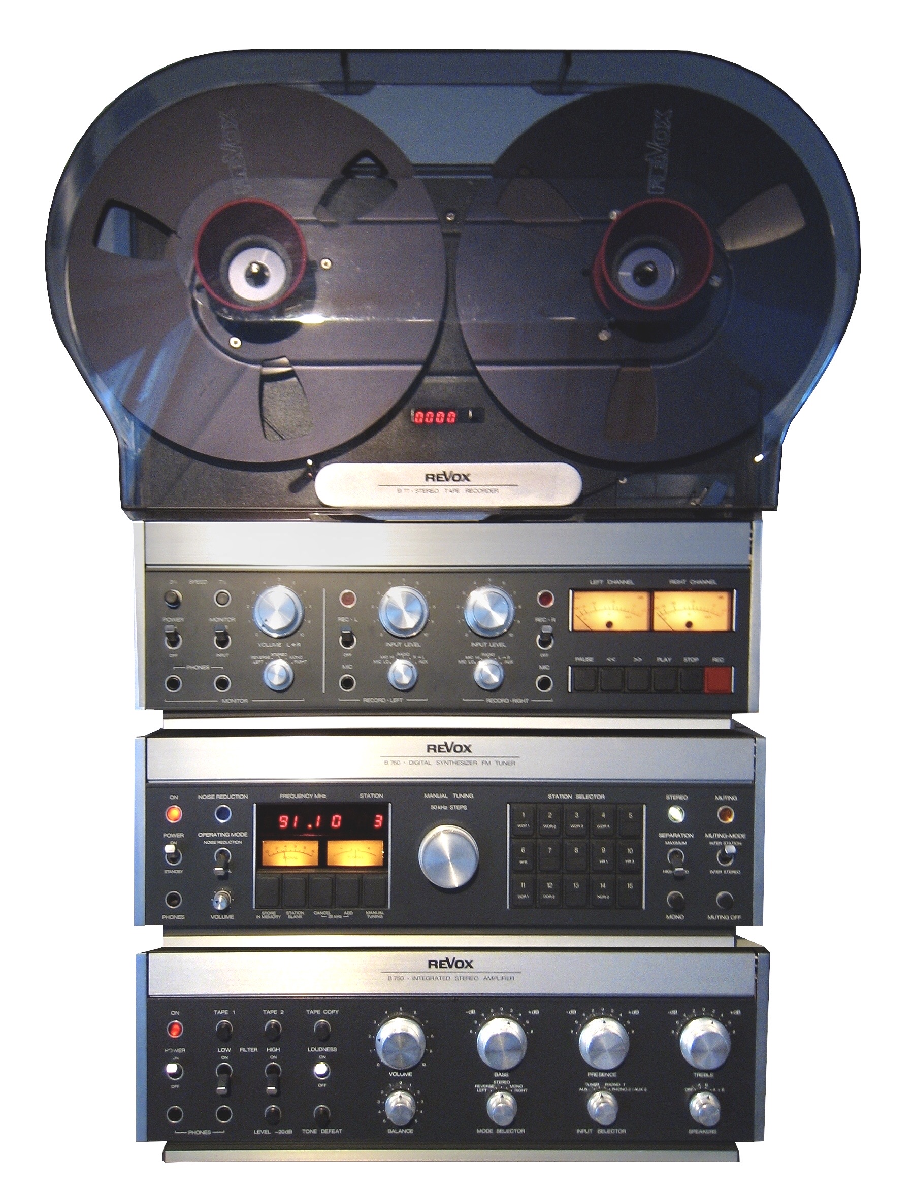 File:Revox Hi-Fi system with reel to reel tape recorder B77, Tuner