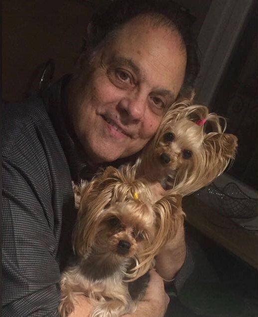 Vincenzo Manno with his dogs.
