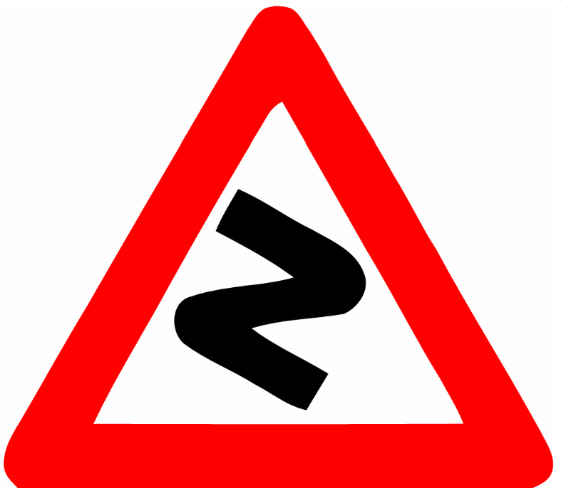 winding road sign