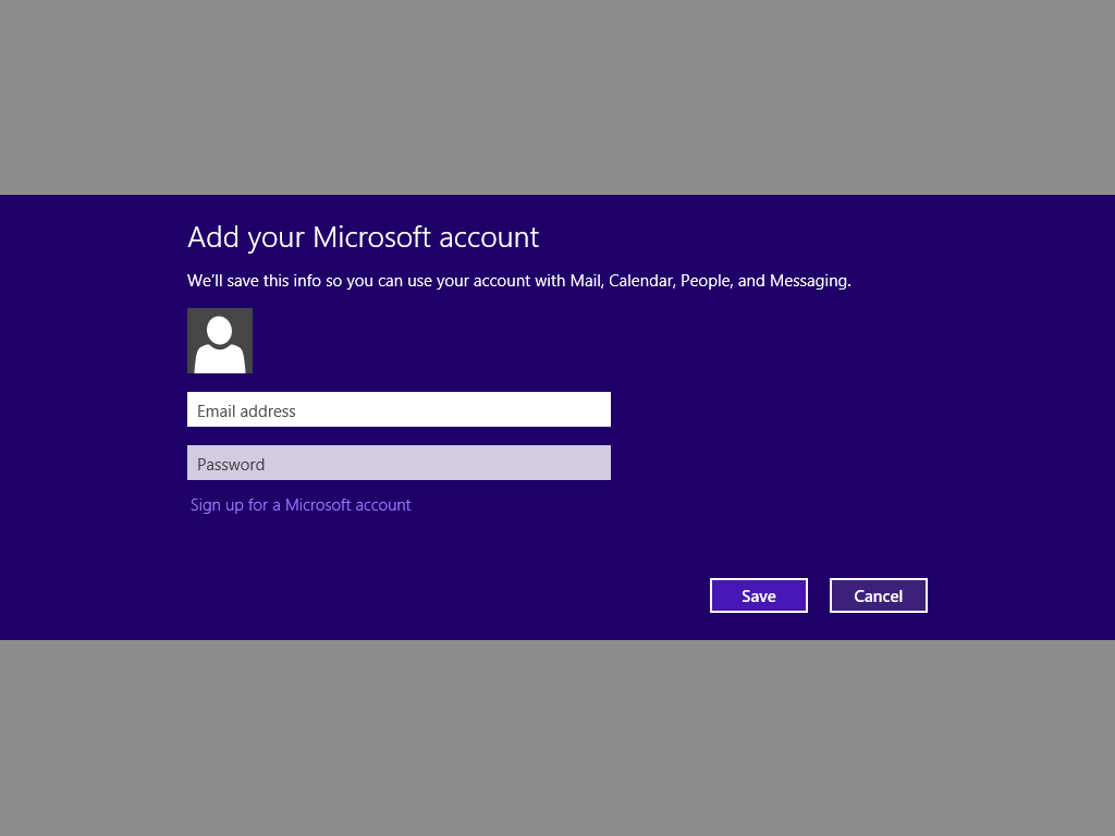 Create a Windows account 