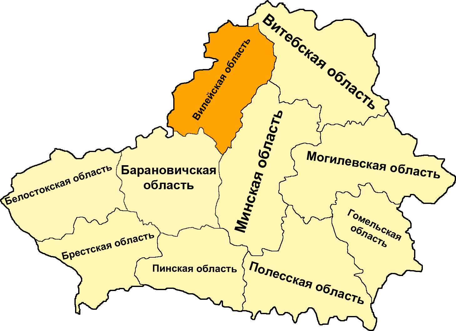 Полесская область белоруссии карта