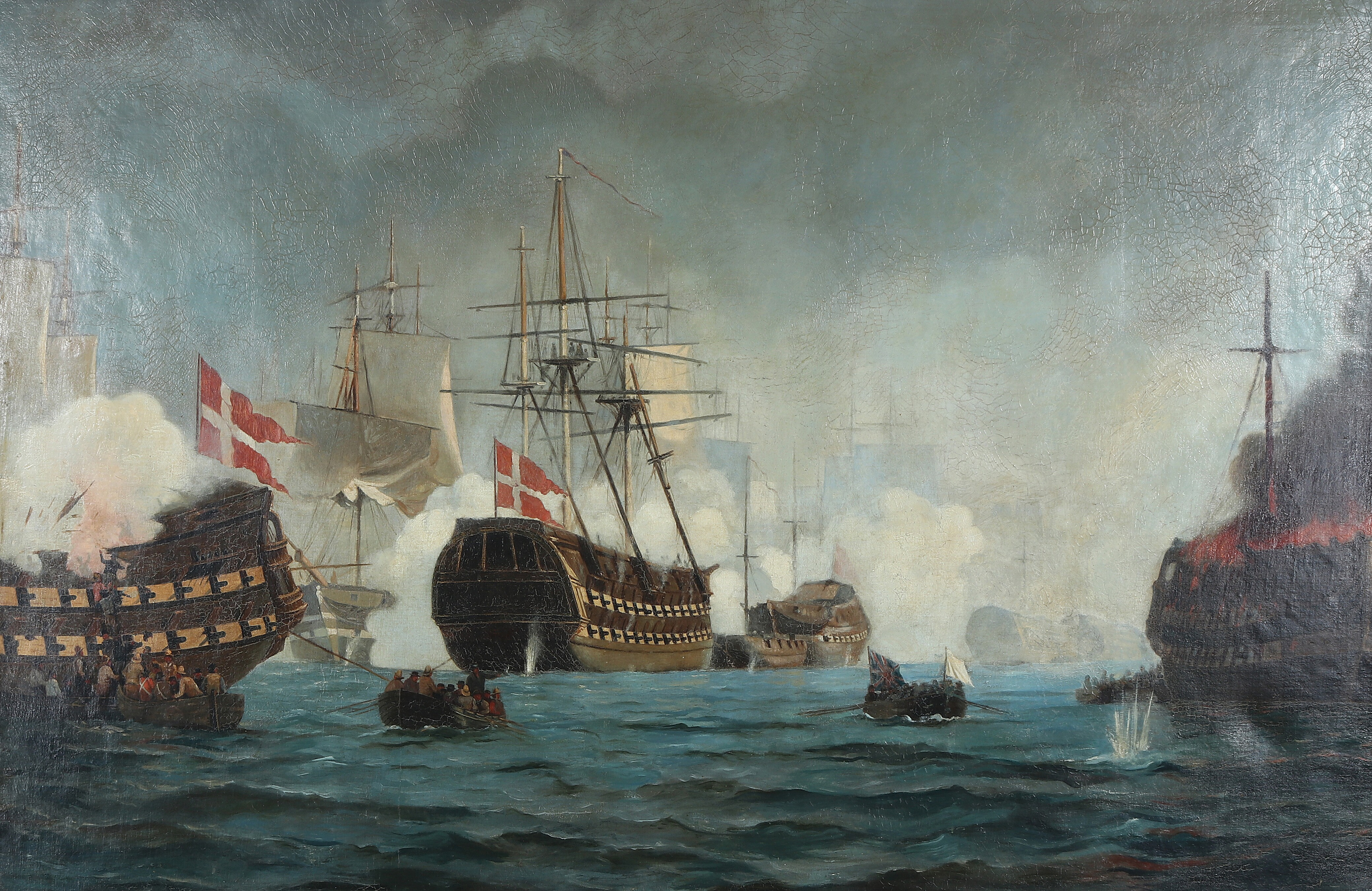 Шведская эскадра. Кристиан Мельстед. Королевский флот Великобритании 18 век. Копенгагенское сражение 1801. Художник Кристиан мёльстед.