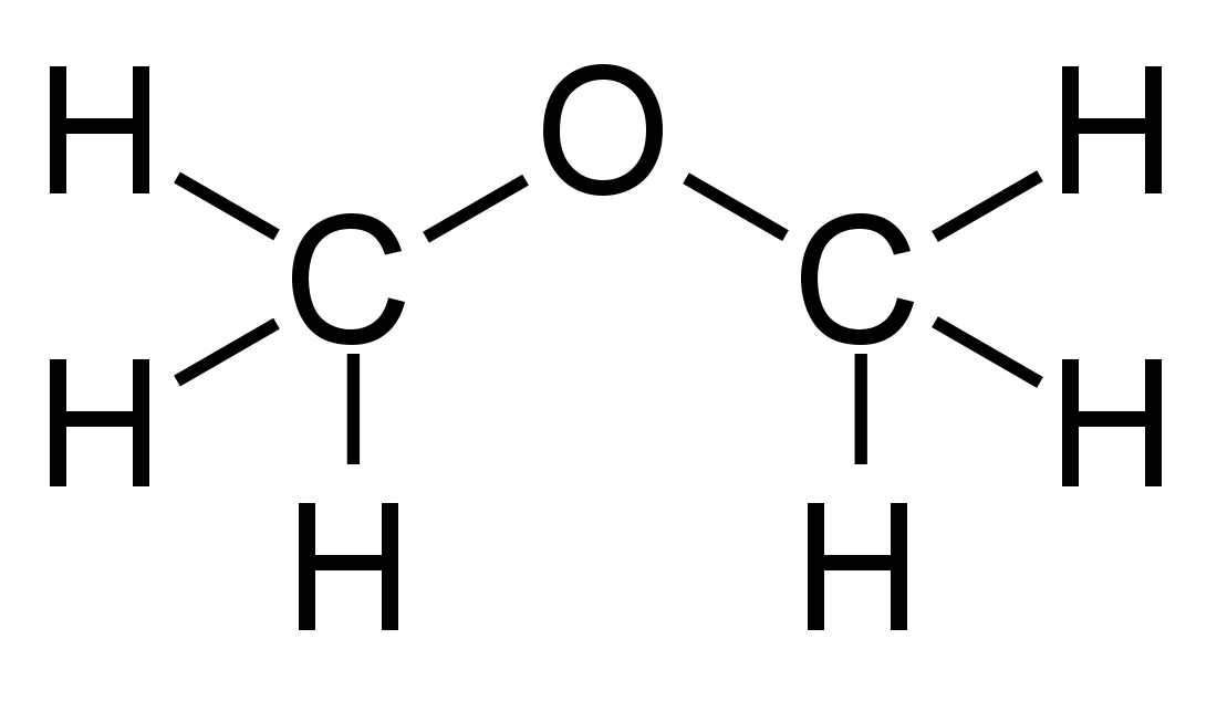 structural formula for dimethyl ether