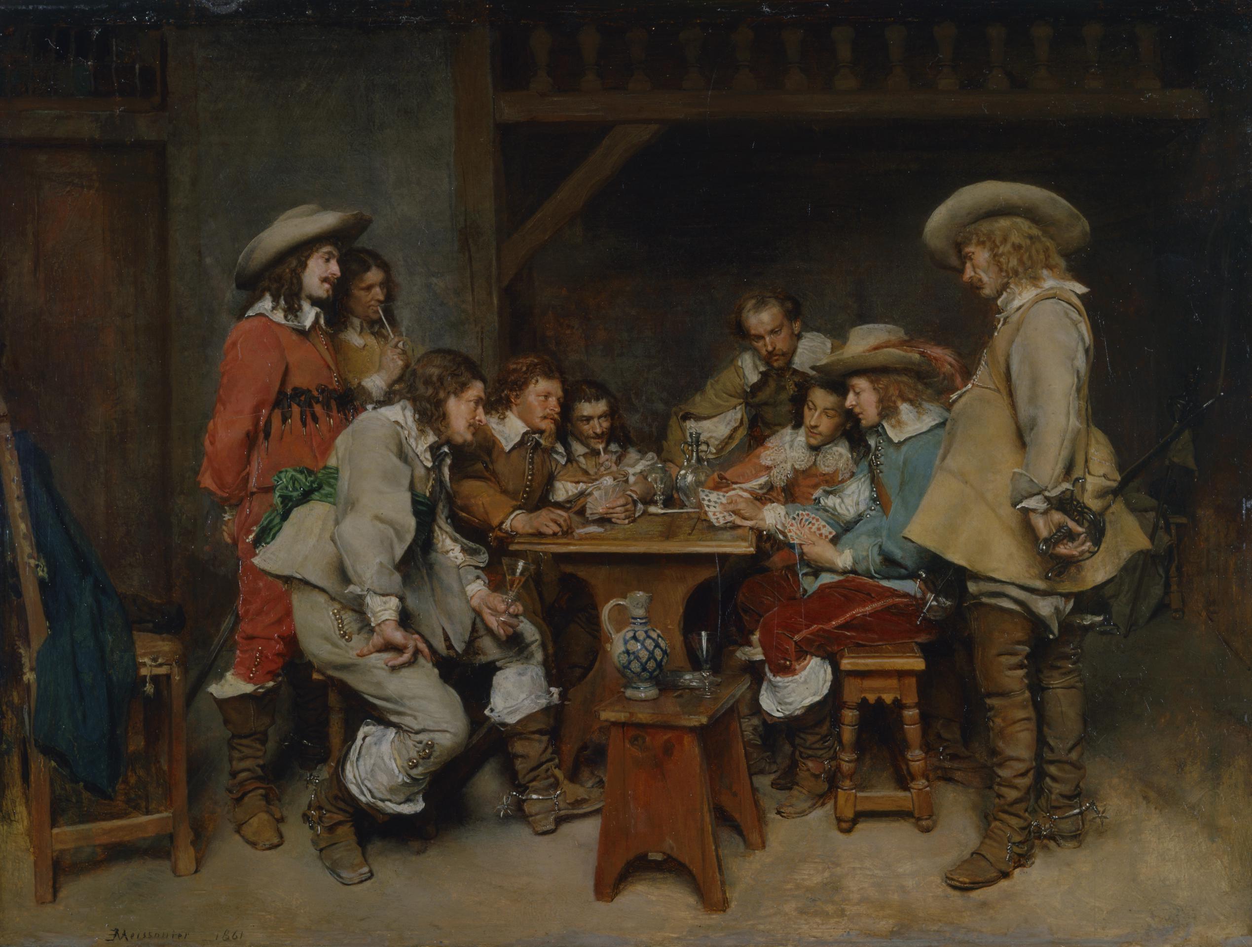 Файл:Ernest Meissonier - A Game of Piquet.jpg — Википедия