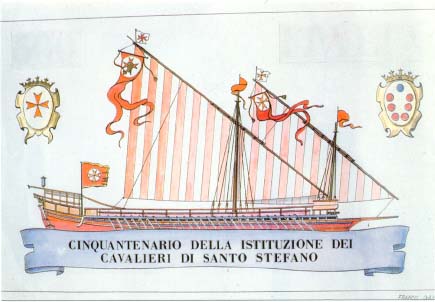 Galley of the Order of Saint Stephen (1611 celebrating drawing).