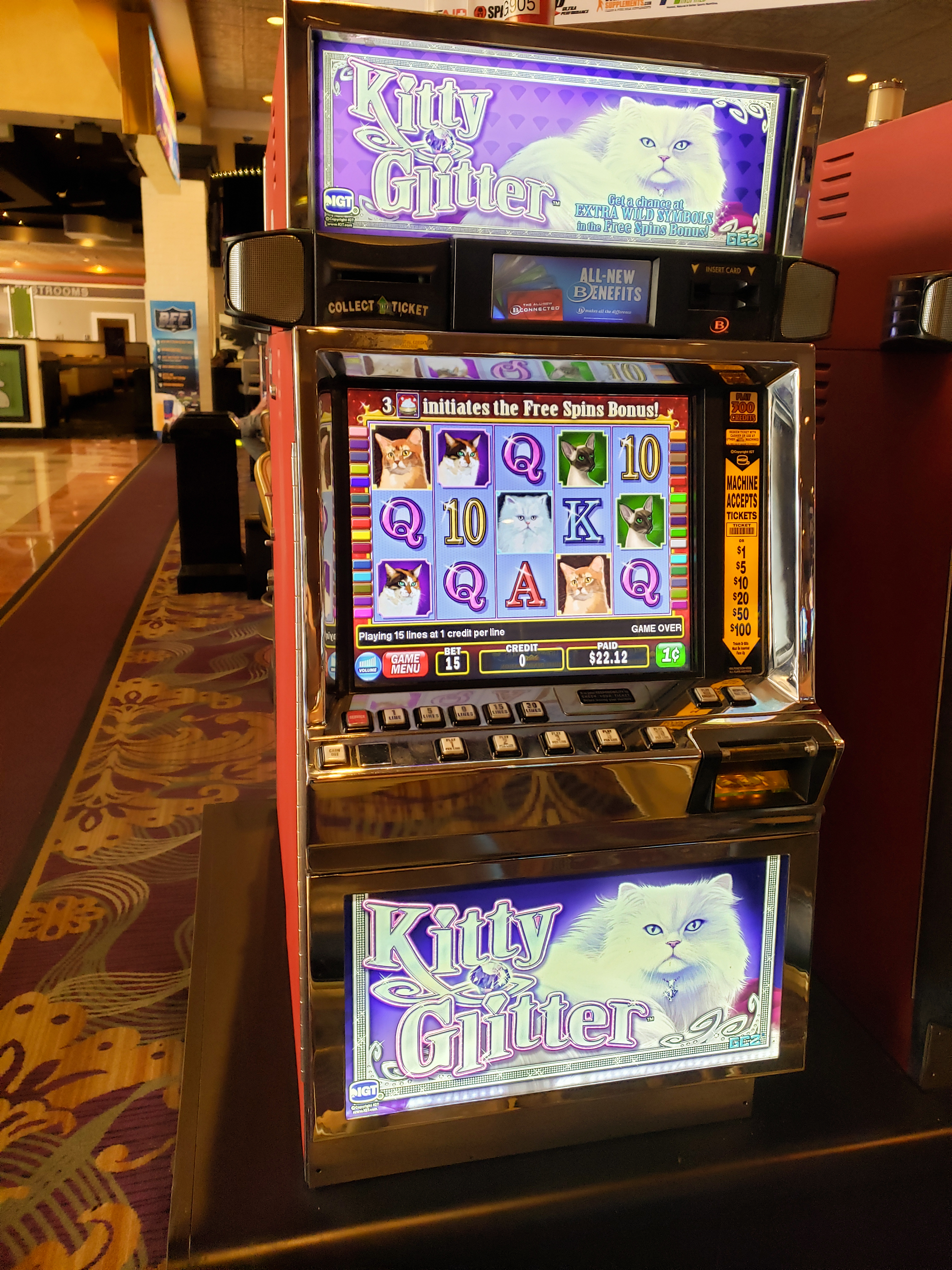 Kitty glitter slot machine big win