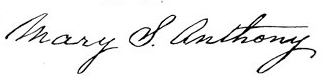 File:Mary S. Anthony Signature.png