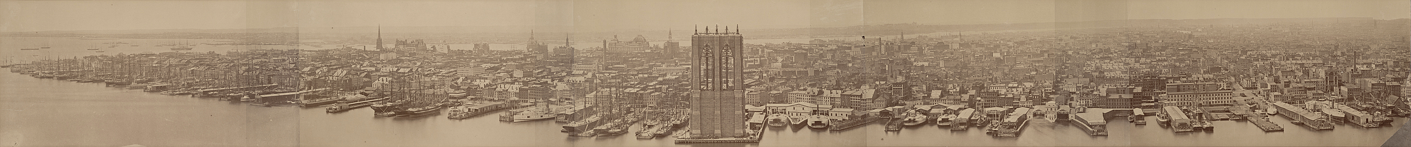 File Panoramic view of Manhattan by Joshua Beal 1876.jpg