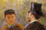 Jules Laforgue et Charles Ephrussi, détail du Déjeuner des canotiers de Renoir.