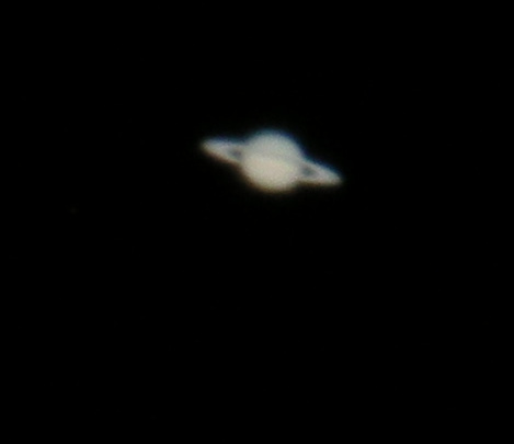 Saturnus door een 20cm-telescoop