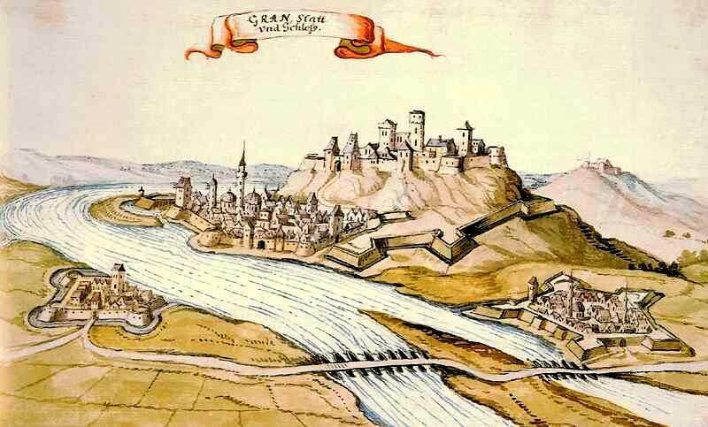 File:A török kori Esztergom látképe. Vízfestmény, 1664.jpg