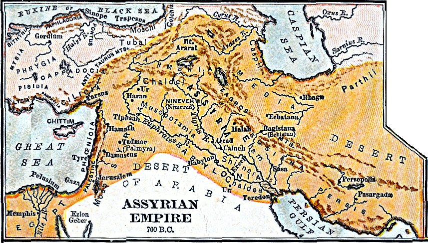 assyrian empire map