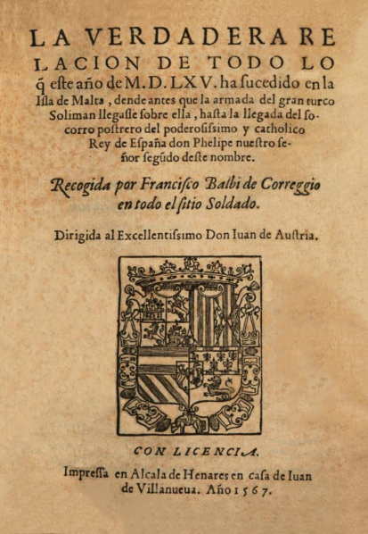 File:Francisco Balbi (1567) La verdadera relación de lo sucedido en 1565 en la Isla de Malta.png