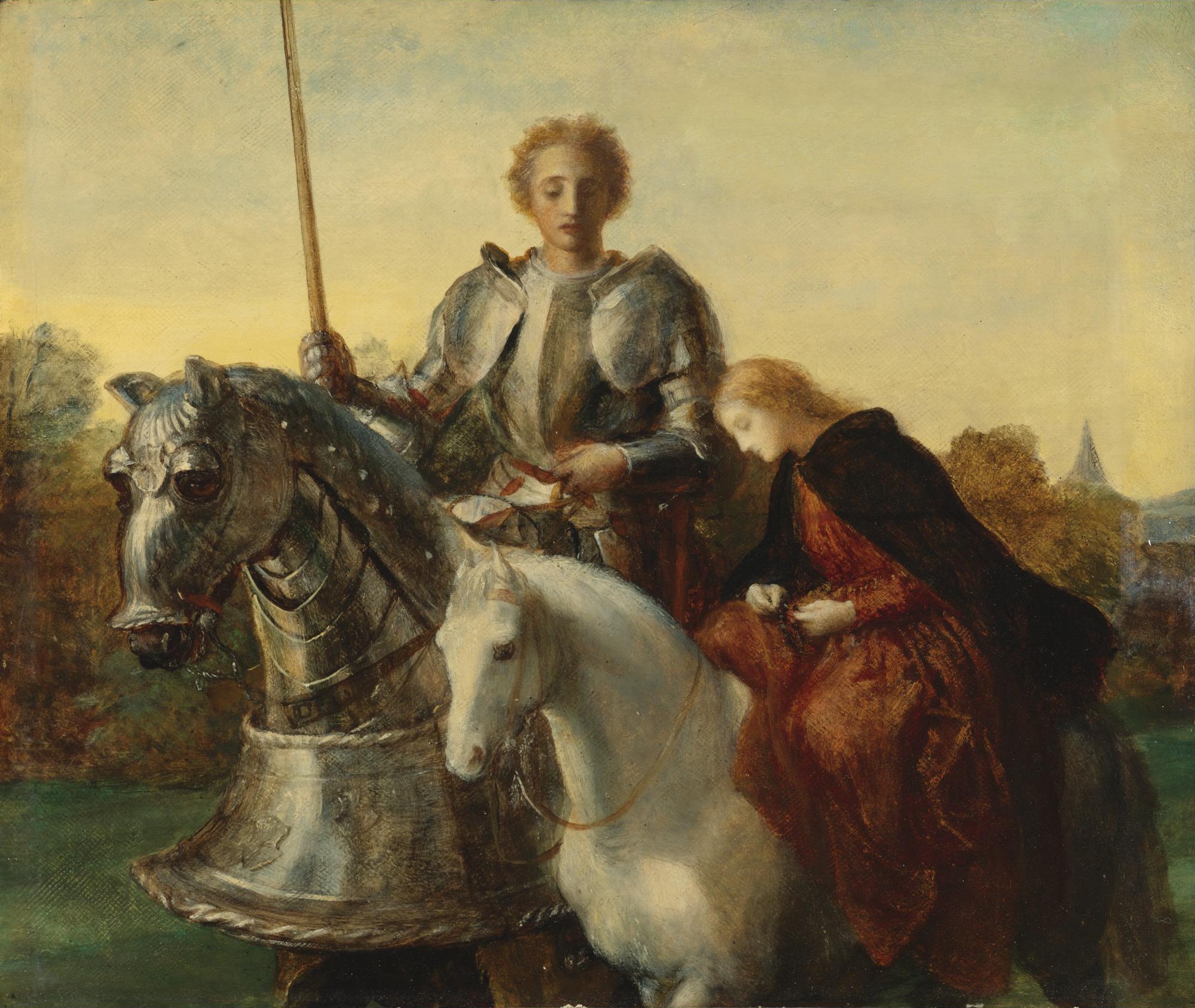George Frederic Watts - Una and the Red Cross (study)