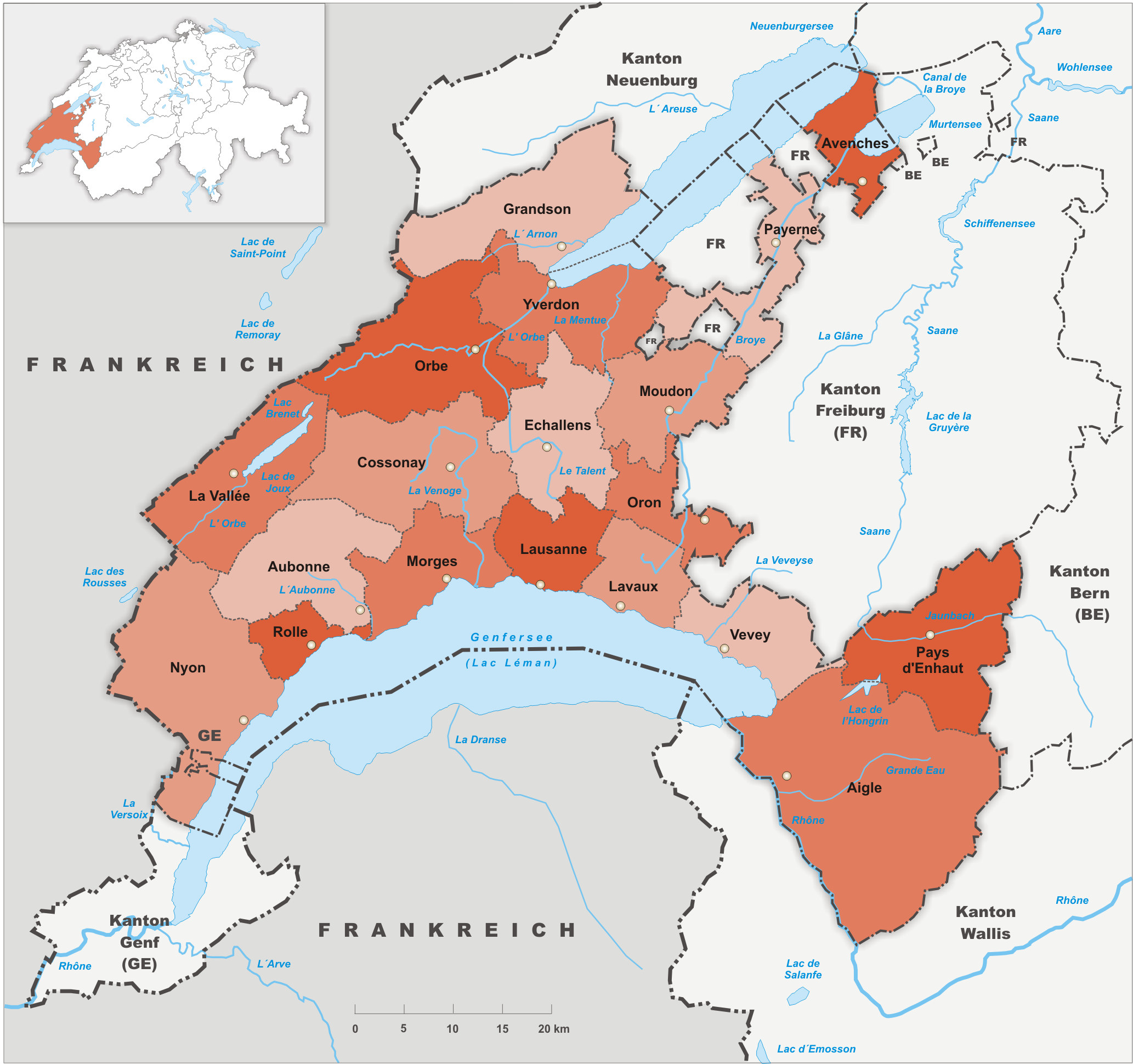 Bezirke vaud