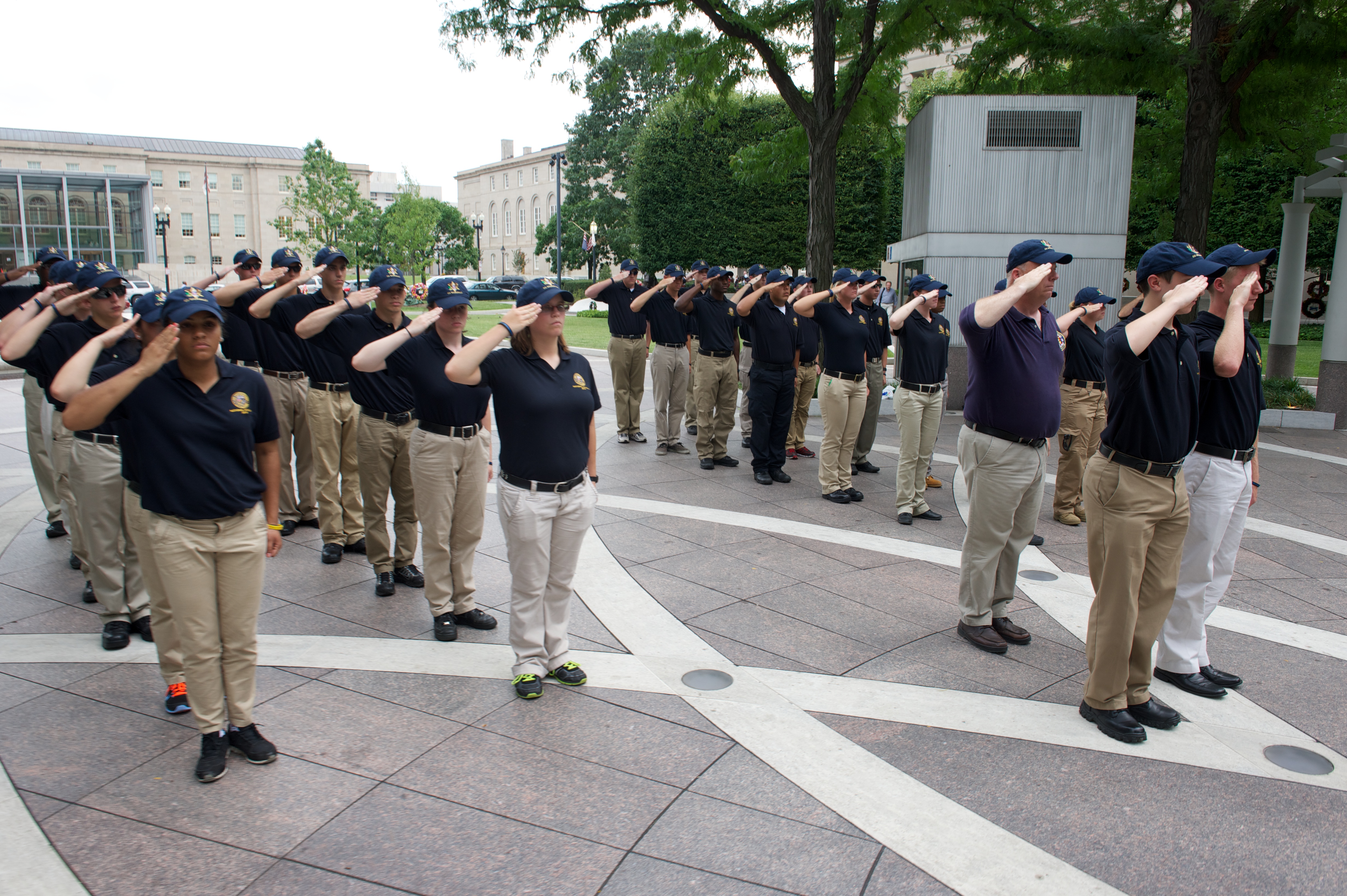 File Law Enforcement Explorers Salute While Hosted By U S