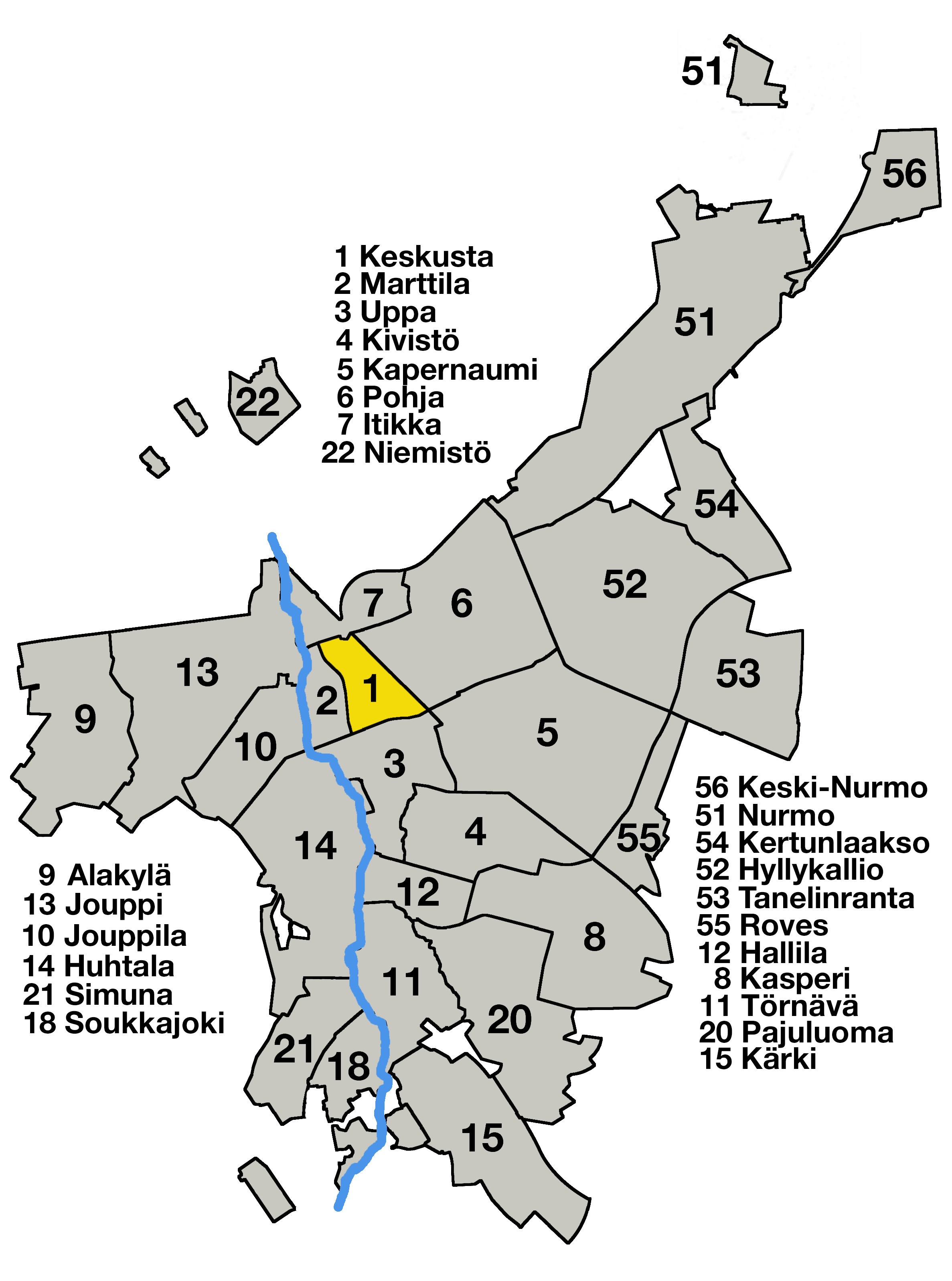 Luettelo Seinäjoen kaupunginosista – Wikipedia