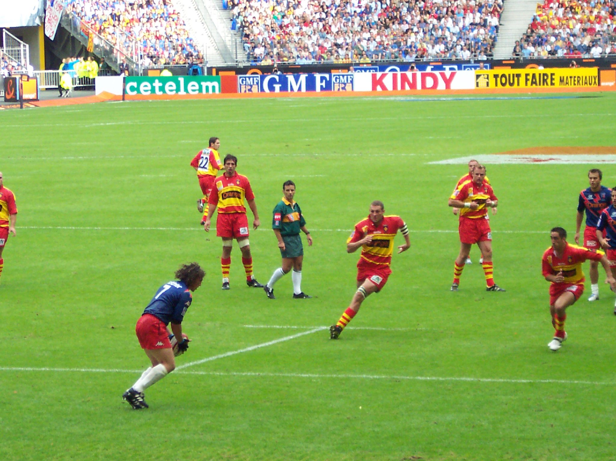 File Stade Francais Perpignan En Finale Du Top 14 En 2004 Jpg Wikimedia Commons