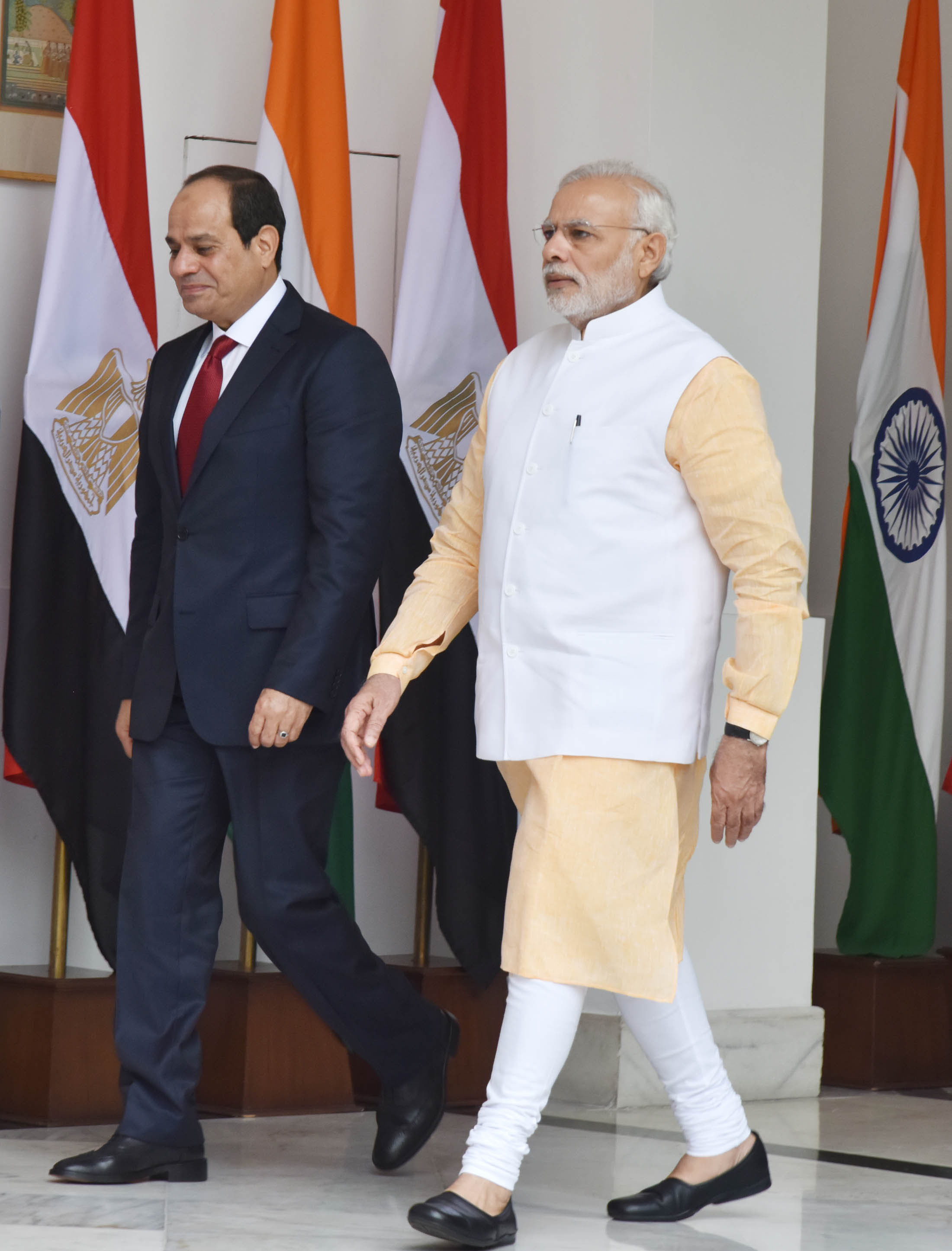 Egyptian President Abdel Fattah el-Sissi honors Indian Prime Minister Narendra  Modi - Washington Times