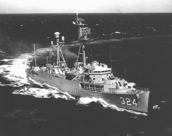 File:USS Falgout (DER-324) underway at sea off Pearl Harbor on 30 August 1963.gif