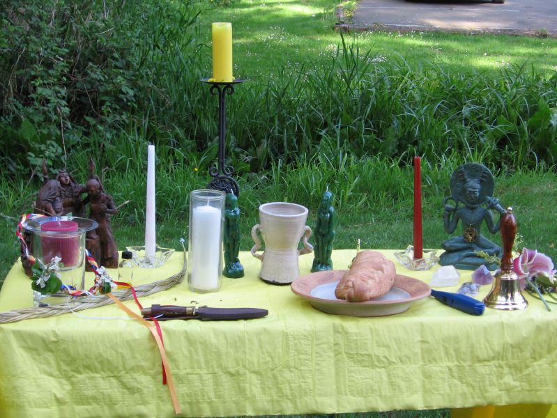 wicca altar setup