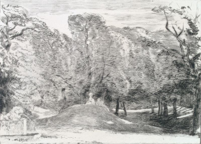 File:Andrew Geddes (1783 - 1844) - View of Richmond Park, a Fountain on the Left - ABDAG007584 - Aberdeen City Council (Archives, Gallery and Museums Collection).jpg