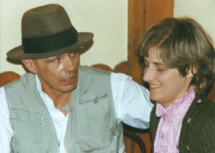 Joseph Beuys with Petra Kelly. Photographed by Rainer Rappmann [de]