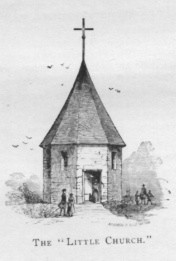 Dutch church in Old Bergen Township, 1680. Dutchreformedchurchbergen1680.png