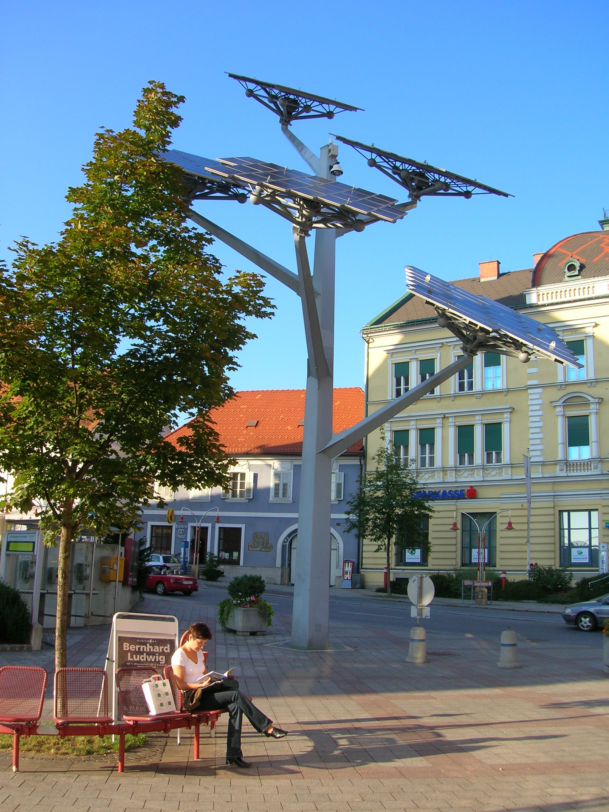 Solar tree in the main square