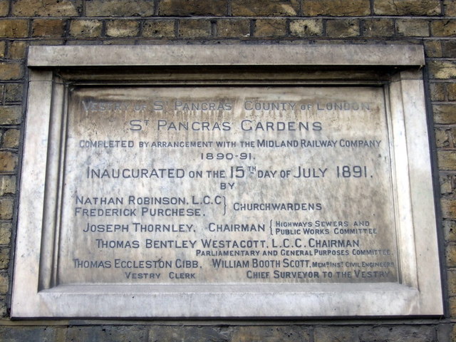 File:Inauguration tablet, St Pancras Gardens - geograph.org.uk - 672524.jpg