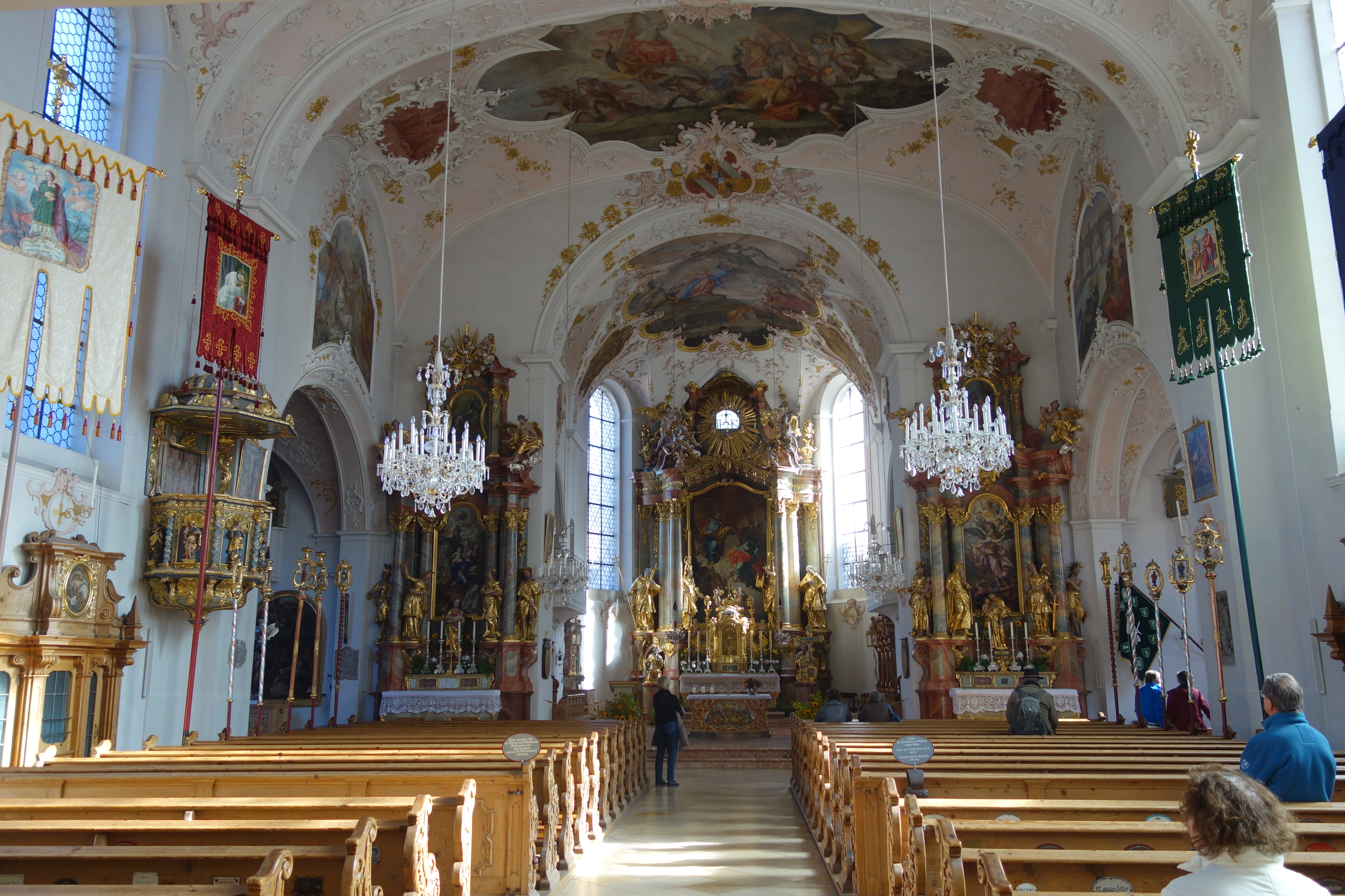 Interior of Sankt Peter and Paul church, Mittenwald