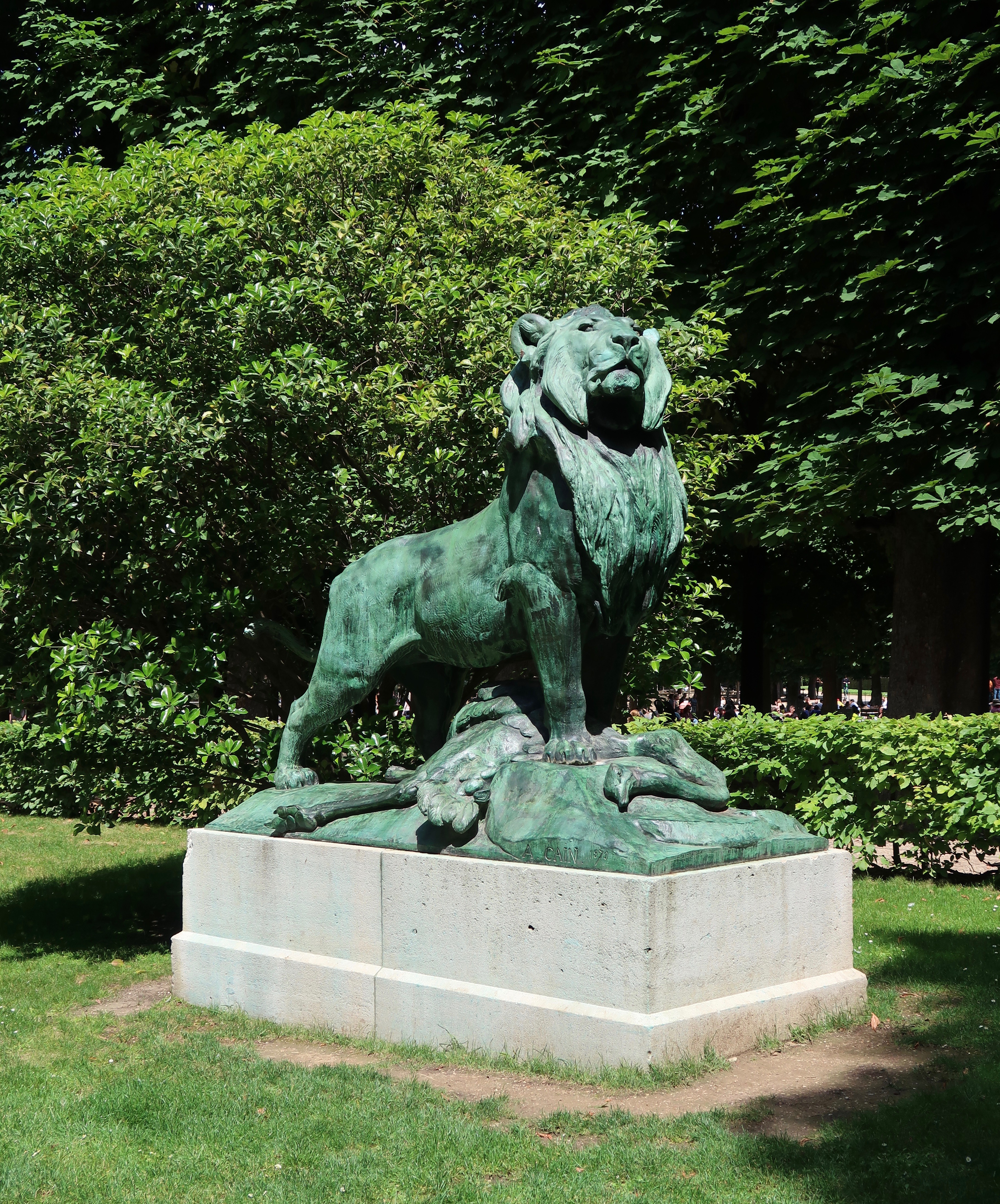  File  Le  Lion  de Nubie et sa proie Auguste Cain jardin du 