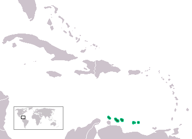 Map of the Leeward Antilles