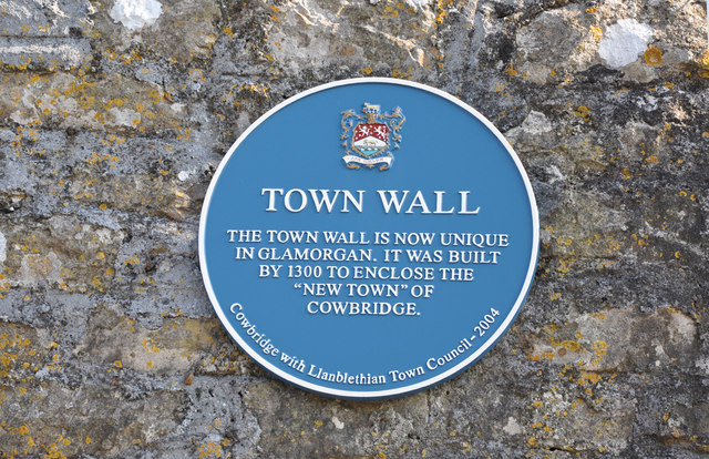 File:Town Wall plaque - Cowbridge - geograph.org.uk - 1262691.jpg