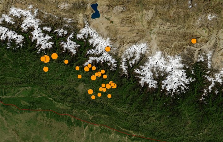 File:U.S. Geological Survey 2015 Nepal Earthquake and aftershock map.png