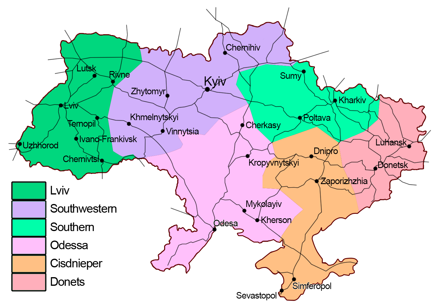 圖https://upload.wikimedia.org/wikipedia/commons/c/ce/Ukrainian_Railways_%28subdivisions%29.png, 如果一開始俄軍是50萬人入侵