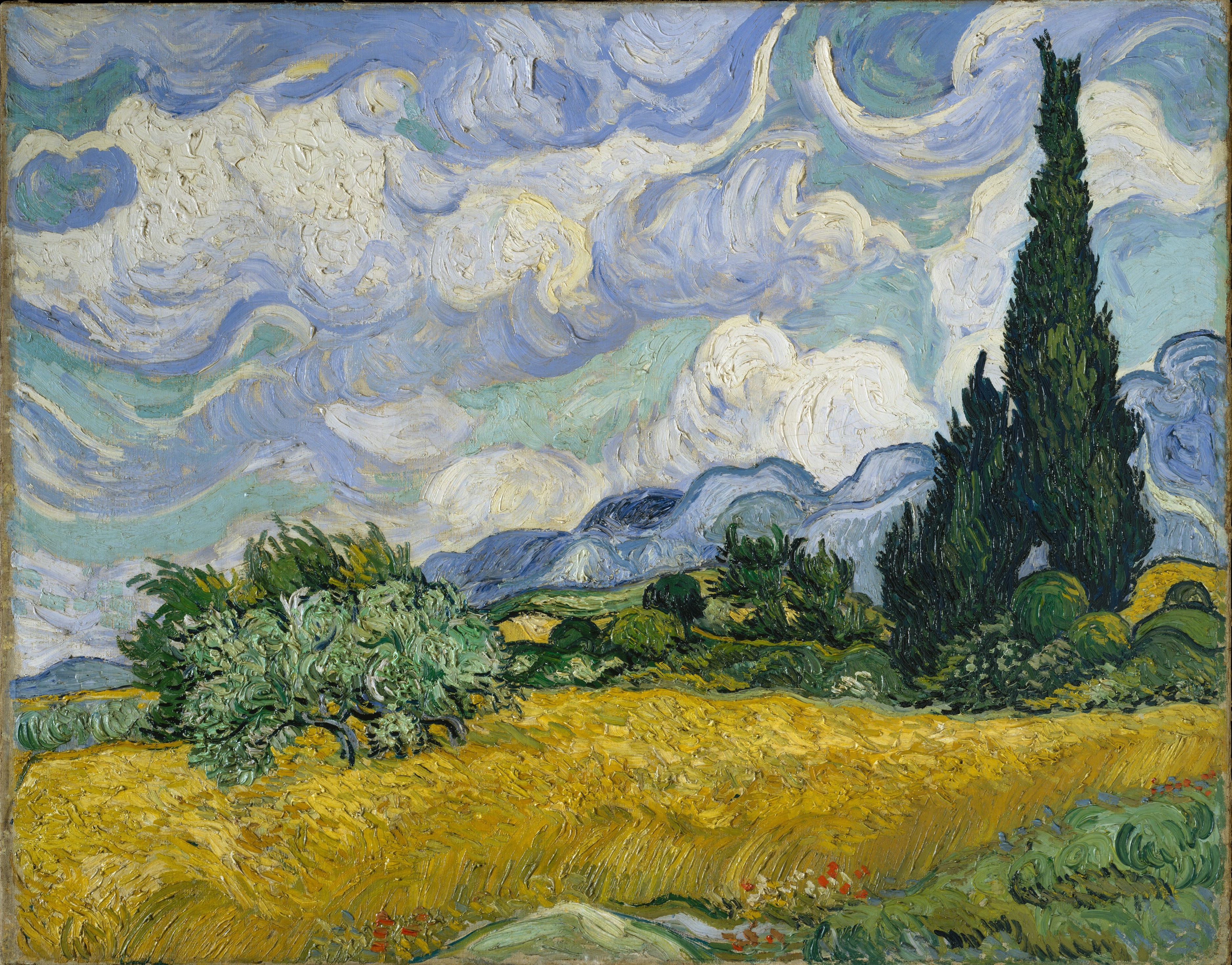 Vincent van Gogh, Wheat Field with Cypresses