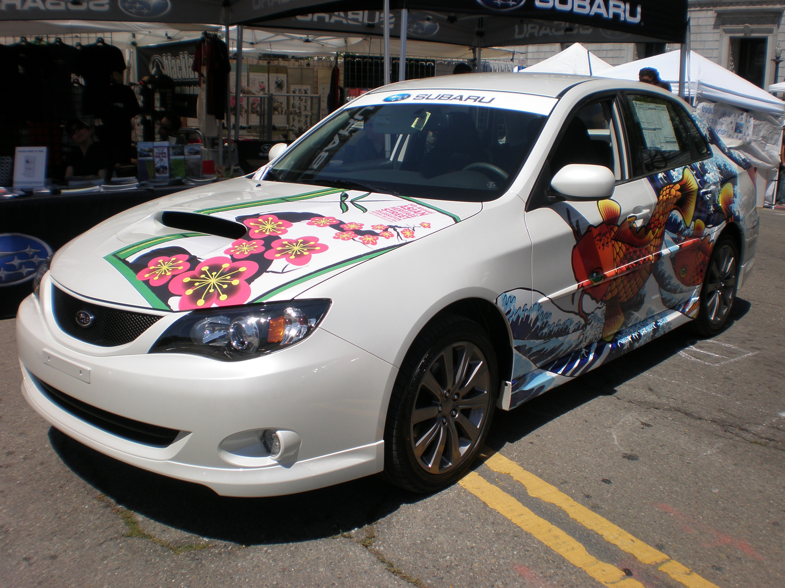 custom subaru sti white