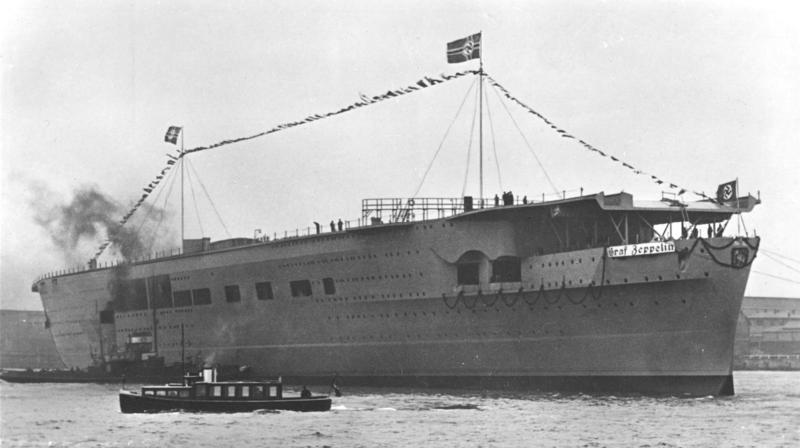 File:Bundesarchiv Bild 146-1984-097-36, Flugzeugträger "Graf Zeppelin" nach Stapellauf.jpg