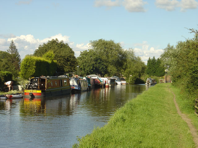 File:Canal Moorings on the Trent and Mersey Canal near Buckford Bridge - geograph.org.uk - 510225.jpg