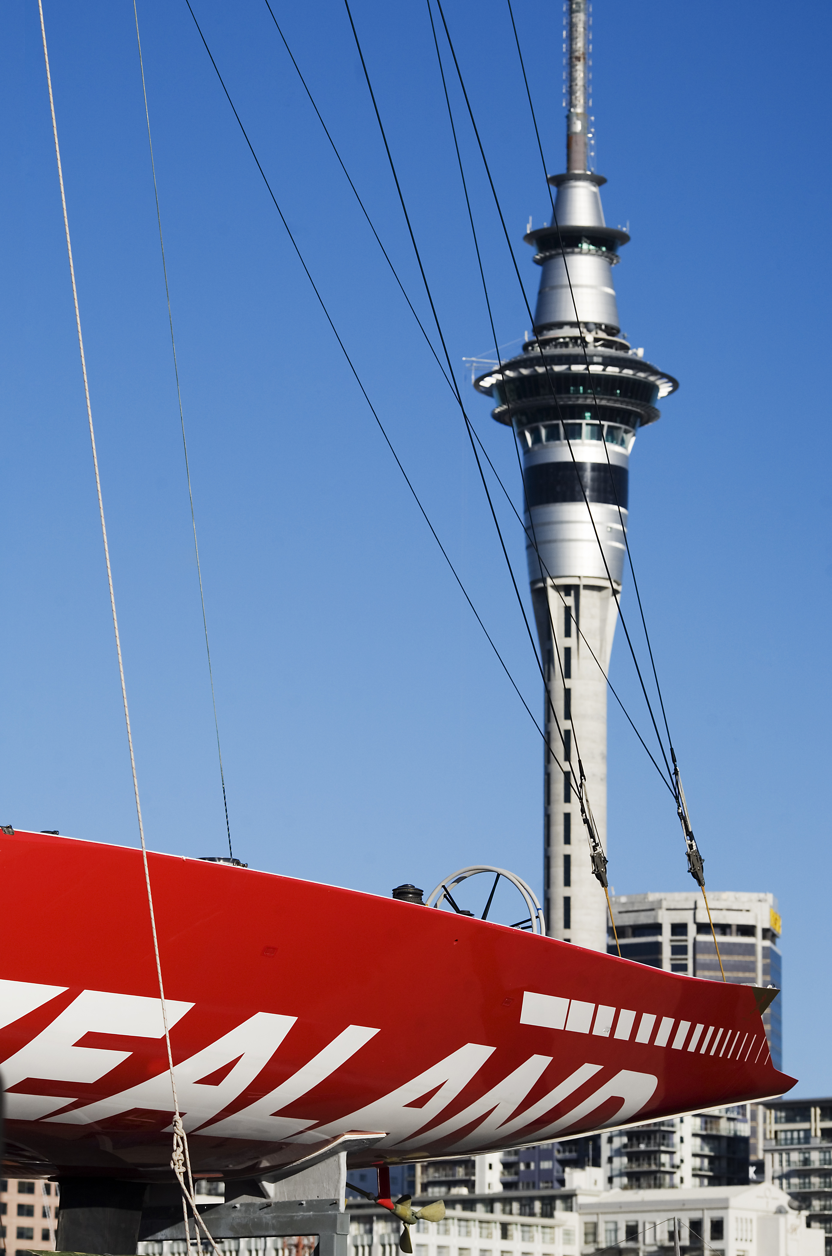 File:Detail of the hull New Zealand and The Sky Tower ...