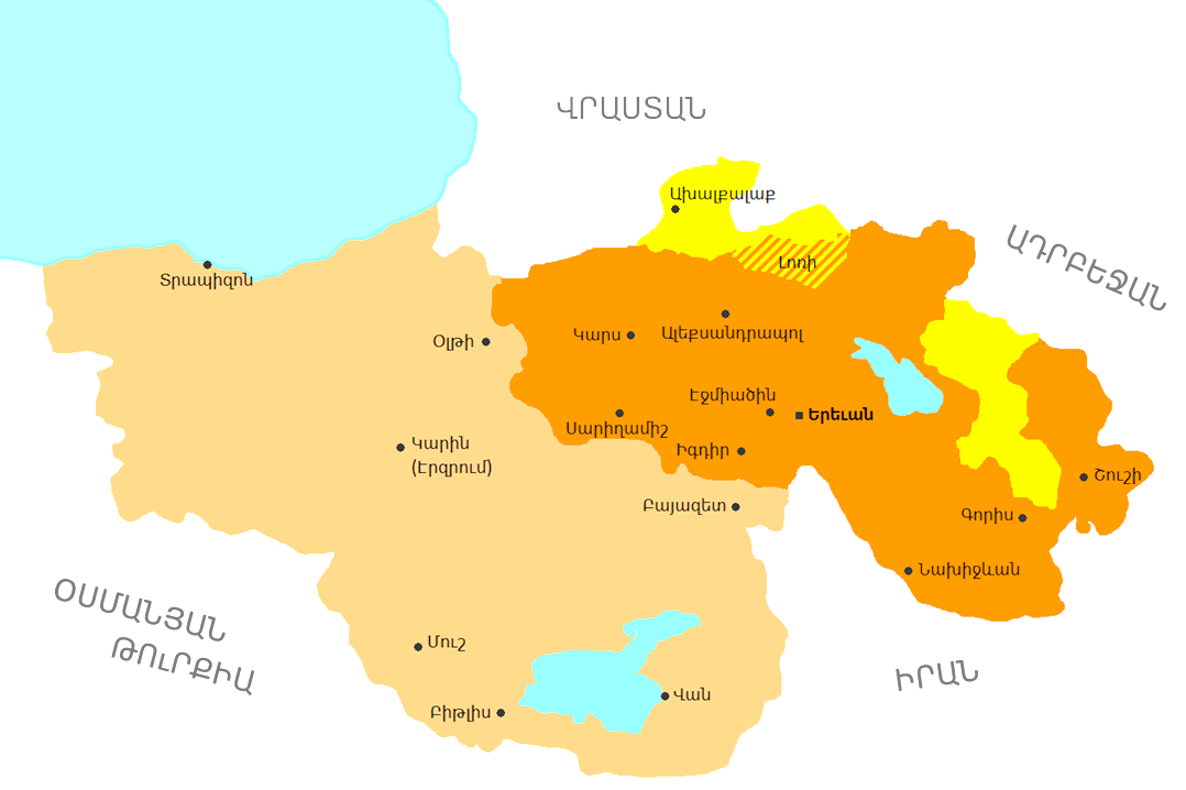 First Republic of Armenia (historical map) by thefeedle on DeviantArt