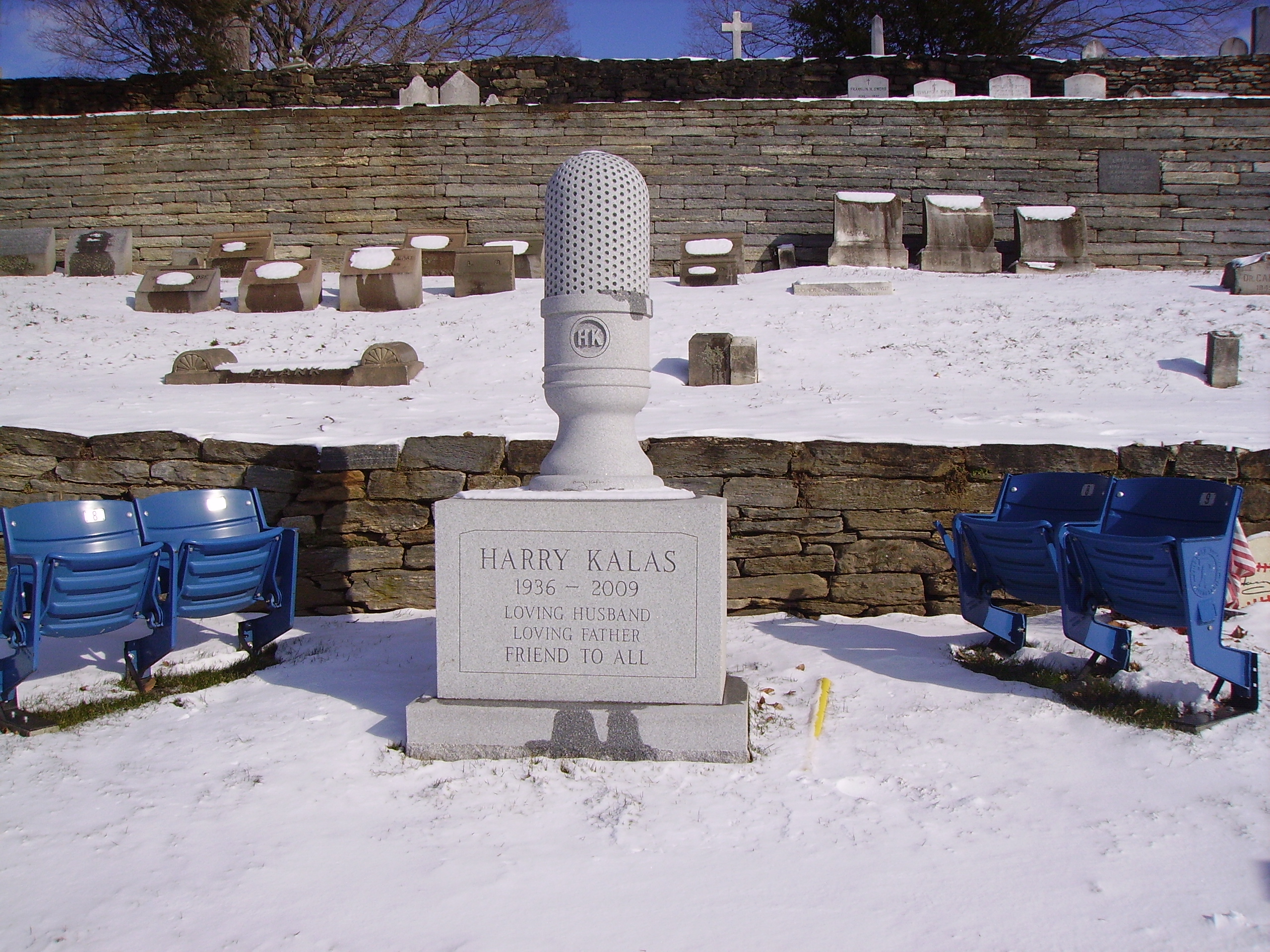 The grave of Harry Kalas 