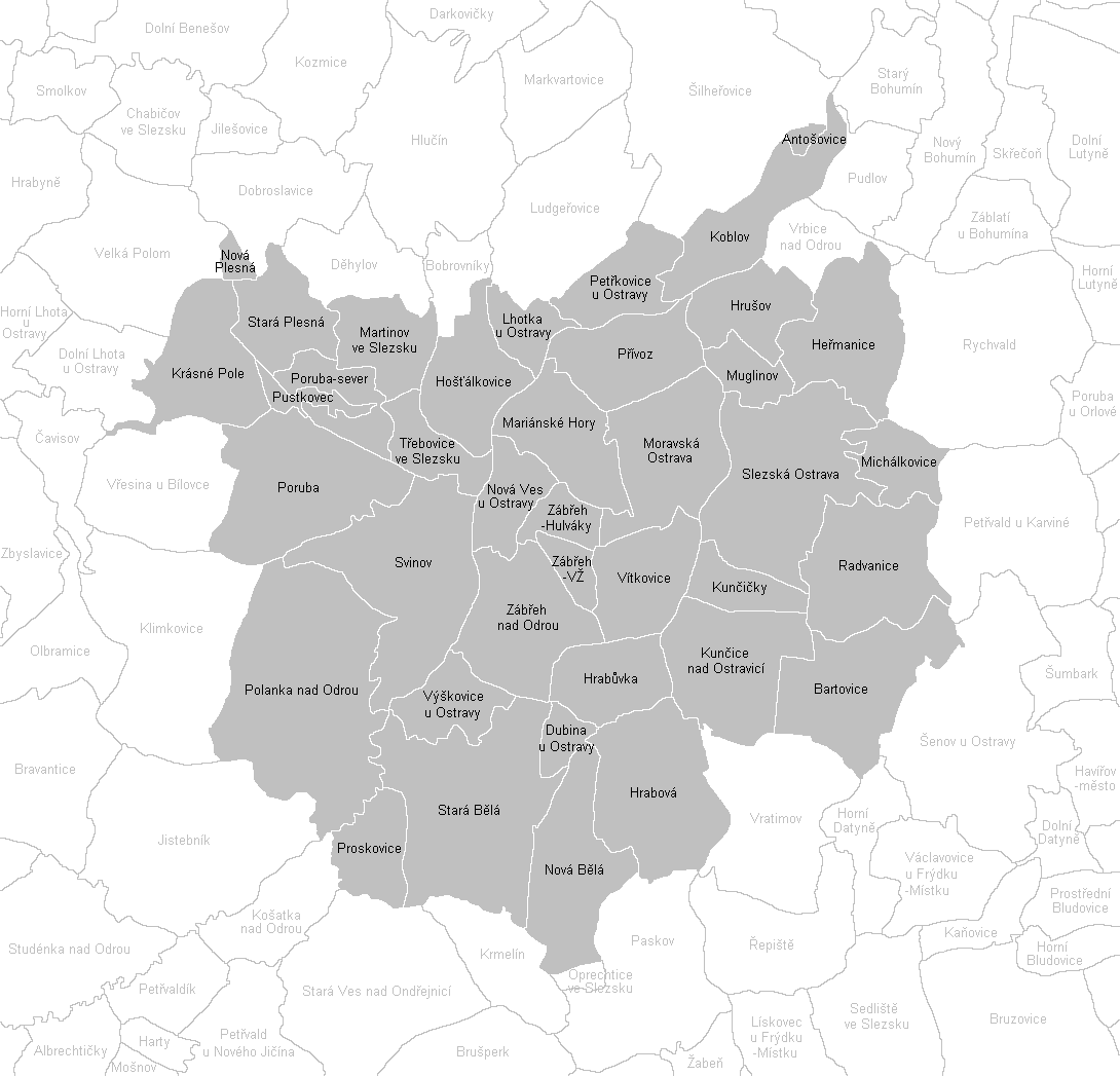 ostrava mapa Soubor:Katastrální mapa Ostravy.png – Wikipedie ostrava mapa