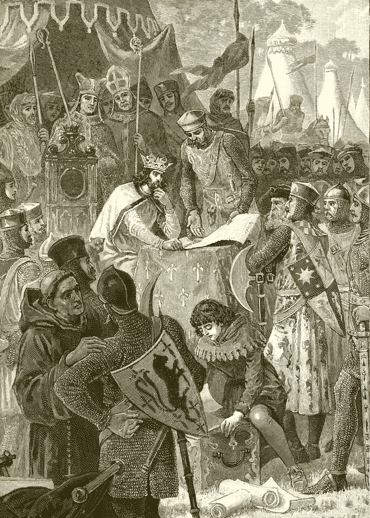 File:King John signing the Great Charter (Magna Carta) by English 