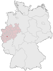 Lage der kreisfreien Stadt Leverkusen in Deutschland